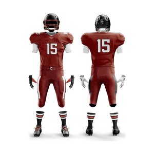 Uniforme de football américain respirant en sergé imprimé, short antibactérien coloré grande taille fabriqué au Pakistan pour la vente en ligne - Product Image 3