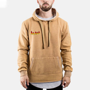 Sudadera con capucha para hombre, diseño moderno en color marrón claro, 100% algodón, con bolsillos tipo canguro, corte holgado, para uso en invierno. - Product Image 6