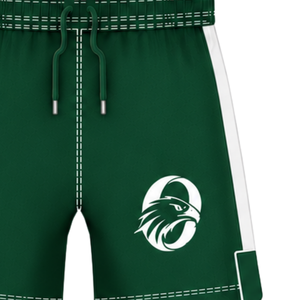 Pantalones Cortos de Rugby Verde Oscuro y Blanco, Cintura Elástica con Cordón, Ropa Deportiva Ligera para Entrenamiento, Partido y Equipo - Product Image 4