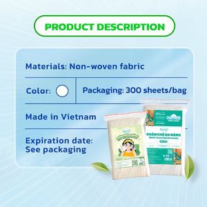 Lingettes sèches Kawaii non tissées écologiques, emballées individuellement, jetables dans les toilettes, 180x130mm, 300 feuilles, extra douces, multi-usages, approvisionnement en vrac - Product Image 4