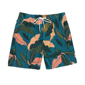 Breathable Eco-Friendly 100% Cotton Men's Sporty Mid Waist Drawstring Closure Board <b>Shorts</b> Plain Dyed <b>Technics</b> High Quality - Product Image 3