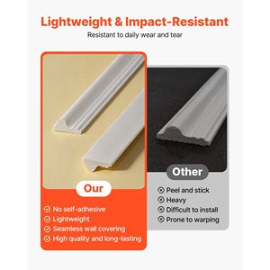 Kit di 3 Pannelli per Rivestimento Murale in Polistirolo Leggero e Facile da Dipingere, Profilo Doppio Largo e Stretto per Rivestimenti Murali - Product Image 5