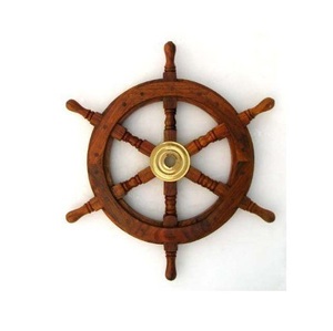 Wooden <b>Ship</b> <b>Wheel</b> Maritime Oceanfront Companion Developed to Bring Seafaring Inspiration into Sophisticated Living Spaces - Product Image 2