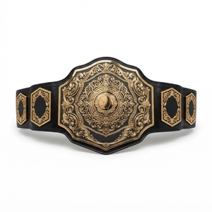 Custom Handmade Championship <b>Belt</b> Personalized for <b>Wrestling</b> Boxing Sports Award Gold Plated Metal Plate Leather Strap Engraved - Product Image 4