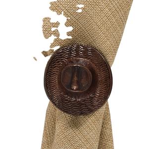 แหวนรองผ้าเช็ดปากไม้ รูปทรงและขนาดตามสั่ง พร้อมการเคลือบสีน้ำตาล เหมาะสำหรับชุดอาหารและงานอีเว้นท์ที่มีสไตล์ - Product Image 1