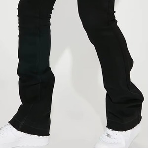 Pantalon en jean pour homme, style streetwear, couleurs unies, coupe crayon, 100% coton, taille haute, respirant, écologique, séchage rapide - Product Image 6