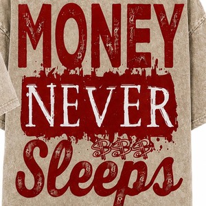 T-shirt streetwear oversize pour homme Ready To Win Industries, manches courtes, motif imprimé, col rond, design rouge - Product Image 5