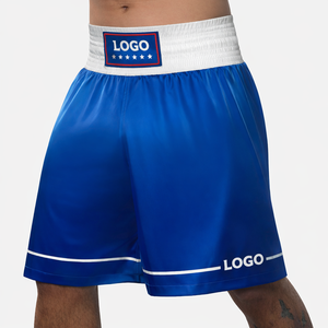 Pantalones Cortos de Boxeo Personalizados Estilo Profesional con Cintura Ancha, Pantalones Cortos de Satén para Entrenamiento y Competencia - Product Image 1