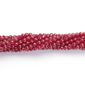 Perles de rubis rouge naturel, petites perles de rubis rouge à facettes pour la fabrication de colliers et de bijoux de 2mm, 3mm et 4mm, vente en gros - Product Image 2