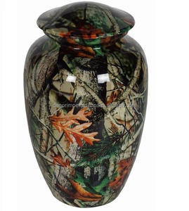 Urne la plus vendue avec un motif de camouflage, conçue pour les cendres humaines, l'urne de crémation est fabriquée à partir d'un métal solide - Product Image 2