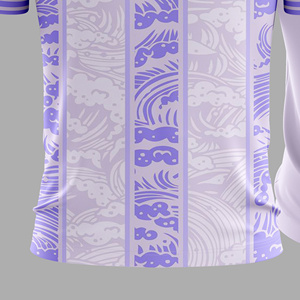 เสื้อยืดพิมพ์ลายเรขาคณิตสีดำน้ำเงิน ยูนิเซ็กซ์ ผ้าโพลีเอสเตอร์ 100% ระบายเหงื่อได้ดี ทรงปกติ น้ำหนักเบา แขนสั้น - Product Image 6