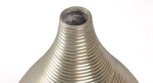 Vase élégant en argent |   Porte-fleurs en métal texturé |   Décoration moderne pour la maison et l'hôtel - Product Image 6