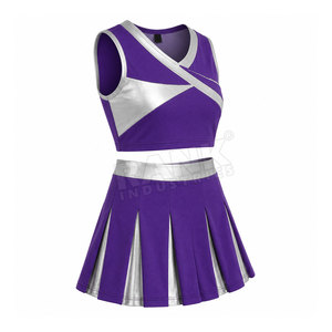 Uniforme de porristas de último diseño disponible en diferentes colores con impresión de logotipo personalizado. - Product Image 4