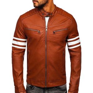 Veste d'hiver pour homme, nouveau style, décontractée, en cuir véritable, avec fermeture éclair, respirante, grande taille, coupe-vent, col rabattable - Product Image 4