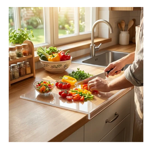 kitchen Countertop Protector <b>Acrylic</b> Chopping <b>Blocks</b> For Fruits vegetables & Meat Cutting Use At Affordable budget - Product Image 1