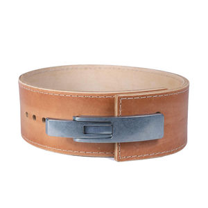 Ceinture de musculation en cuir de vachette épaisse de 10 mm, ceinture de musculation à boucle à levier, ceinture de musculation réglable en cuir - Product Image 1