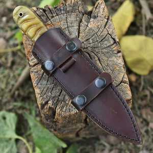 มีดแค้มปิ้งเกรดอุตสาหกรรม UA Supplies รุ่น Spear Point ใบมีดเหล็กกล้าคาร์บอนสูง ด้ามทำจากเขาแกะ มีดสำหรับกิจกรรมกลางแจ้ง - Product Image 6