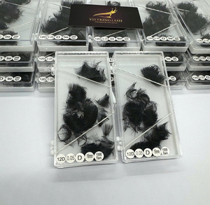 Extensions de cils pré-faites 0,05, extensions de cils pré-faites étroites, usine d'extensions de cils, extensions de cils personnalisables, extensions de cils pré-collées, extensions de cils en grappes - Product Image 4