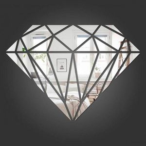 Décoration murale en miroir acrylique en forme de cœur |   Décoration murale en argent de luxe pour salon et chambre |   Cadeau d'anniversaire, miroir d'amour à suspendre au mur - Product Image 6