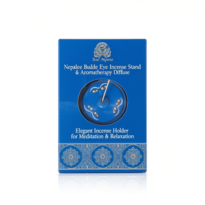 Support d'encens et diffuseur d'aromathérapie œil de Bouddha népalais – Élégant porte-encens pour la méditation et la relaxation - Product Image 2