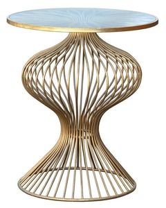 Modern Luxury Marble Top End <b>Table</b> <b>Gold</b> Metal Frame Living Room Bedroom Furniture Designer <b>Gold</b> <b>Side</b> <b>Table</b> with Top - Product Image 4