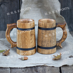 Jarra de Cerveza Artesanal de Madera, Taza Medieval para Beber, Apta para Alimentos, a Prueba de Fugas, Reutilizable, Vajilla de Madera al por Mayor - Product Image 4