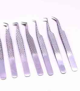 Pince à épiler de luxe pour technicien en cils, modèle 2025, pour isolation de volume, en acier inoxydable, pointe lisse 10 mm, personnalisable avec marque privée - Product Image 1