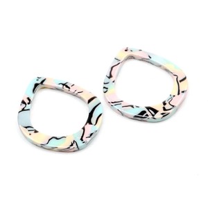 Boucles d'oreilles élégantes en résine, finition brillante, design moderne, structure durable, fournitures de perles de luxe, conçues par des artisans expérimentés - Product Image 2