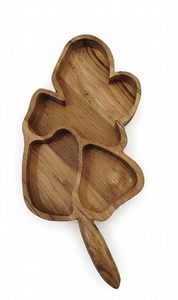 Plateau de service en bois fait main, irrégulier, multi-compartiments, pour collations, desserts, fruits, design moderne, passe au lave-vaisselle, idéal pour les mariages - Product Image 3