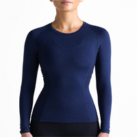 Chemises de compression à séchage rapide pour femmes, manches longues, course à pied, fitness, respirantes, anti-UV, anti-bactériennes, écologiques, entraînement athlétique