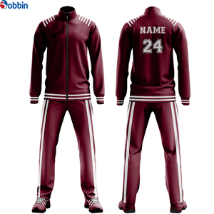 Survêtement Homme Bleu Foncé Personnalisé avec Fermeture Éclair Intégrale, Col Montant, Design Sportif, Séchage Rapide, en Polyester, pour l'Automne, avec Impression Nom & Numéro - Product Image 2