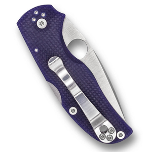 Couteaux pliants professionnels de poche avec poignée ergonomique violette, lame en acier inoxydable tranchante, trou d'ouverture au pouce et métal - Product Image 4