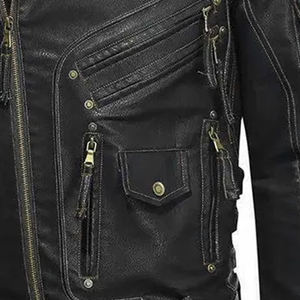 Stylish <b>Leather</b> <b>Jacket</b> for Men Custom Color 100% <b>Leather</b> Men's <b>Jacket</b> Custom Slim <b>Leather</b> <b>Jacket</b> - Product Image 5