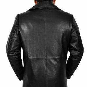 Abrigo de Cuero para Hombre de Primera Calidad, Gabardina Larga de Invierno 2026, Hecho a Medida, Corte Entallado, Estilo Casual, con Bolsillos Laterales - Product Image 6