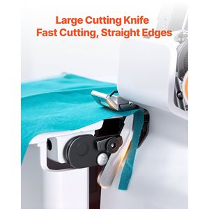 Macchina da Cucire Overlock con 1250 Punti al Minuto, Luce LED, Piedini a Forte Suzione, Capacità 3-4 Fili, Overlock Professionale - Product Image 5