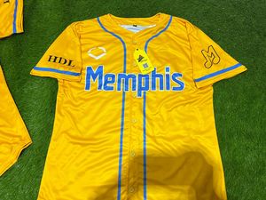 Camiseta de Béisbol Sublimada Memphis League HDL 2026, Precio al por Mayor, Camiseta de Béisbol con Botones, Camiseta de Béisbol OEM - Product Image 3