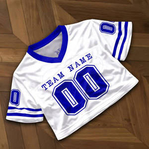 Hauts de football courts élégants pour femmes, en tissu respirant, coupe confortable, parfaits pour l'entraînement, les matchs et la mode sportive décontractée - Product Image 3