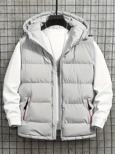 Custom Logo Men Hooded Puffer Vest Zipper Side Pockets <b>Thermal</b> Heat <b>Gilet</b> - Product Image 1