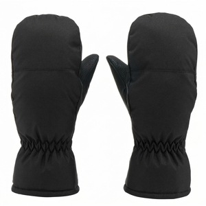 Gants de ski et de snowboard pour hommes et femmes, en polaire, chauds, à cinq doigts, avec fermeture à glissière, imperméables, en polyuréthane, compatibles avec les écrans tactiles - Product Image 1