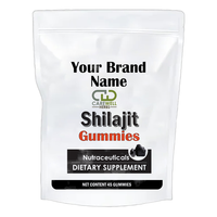 Gummies de Shilajit Pur de l'Himalaya ODM OEM, 45 unités, Riches en Acide Fulvique, Complément Herbal Naturel pour l'Énergie et la Vigueur des Adultes