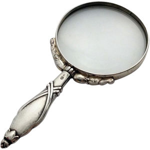 Loupe de lecture antique de luxe en laiton artisanal avec poignée en nacre naturelle – Accessoire de bureau de luxe - Product Image 3