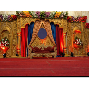 ชุดตกแต่งเวทีงานแต่งงานมุสลิมสีทอง ชุดตกแต่งเวทีงานเลี้ยงฉลองสมรสสวยงาม ชุดตกแต่งเวทีงานแต่งงานธีมสีทองอลังการ ขายในออสเตรเลีย - Product Image 1