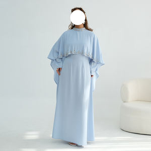 Vente en gros Nouvelle Abaya Ramadan Aïd Dubaï en Viscose Ornée de Luxe, Robe Longue Cape, Capelette Arabe, Robe de Mariage, Robe Musulmane pour Femme - Product Image 6