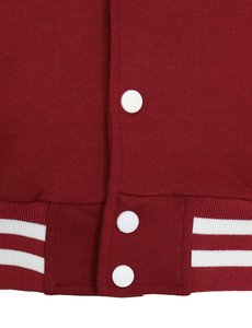 Custom Logo Printing Hoodie Baseball Jacket Varsity Cotton Letterman Jacket <b>Fleece</b> Jacket Oversized Button Hoodie Jacket - Product Image 5
