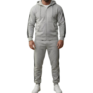 Survêtement de sport décontracté pour homme avec capuche et fermeture éclair, personnalisable, vente en gros, marque privée - Product Image 2