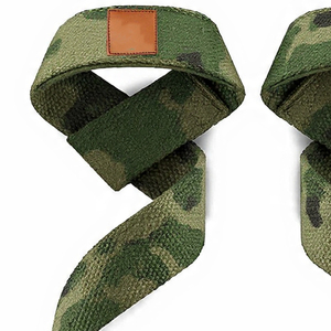 Correas de Camuflaje para Levantamiento de Pesas y Muñequeras con Elástico y Neopreno para Soporte de Muñeca en Dominadas y Powerlifting - Product Image 5