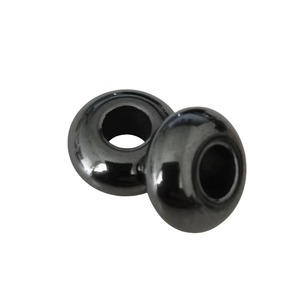 Perles d'onyx noir à grand trou, rondes, en pierre naturelle, très populaires et très vendues, pour la création de bijoux féminins - Product Image 6