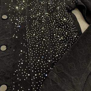 Nouvelle arrivée : Veste en jean professionnelle d'hiver respirante, imperméable, à séchage rapide, col rond, avec strass sur le devant, haute qualité, prix raisonnable - Product Image 6