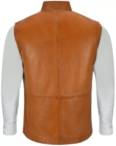 Chaleco de Cuero Genuino de Alta Calidad, Cómodo, Hecho a Medida, de Moda Invernal, Nuevo, Moderno, Casual, Tallas Grandes, Transpirable, Venta al Por Mayor - Product Image 6