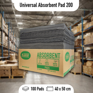 แผ่นดูดซับสารเคมีอเนกประสงค์ 200 แผ่น สำหรับควบคุมการรั่วไหลของน้ำมัน สารเคมี และน้ำ ในโรงงาน โรงซ่อม ห้องปฏิบัติการ และพื้นที่บำรุงรักษา - Product Image 2
